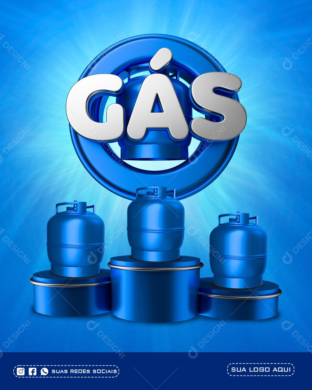 Elemento 3D Para Composição Gás de Cozinha