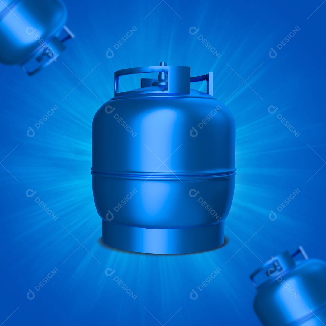 Elemento 3D Para Composição Gás de Cozinha