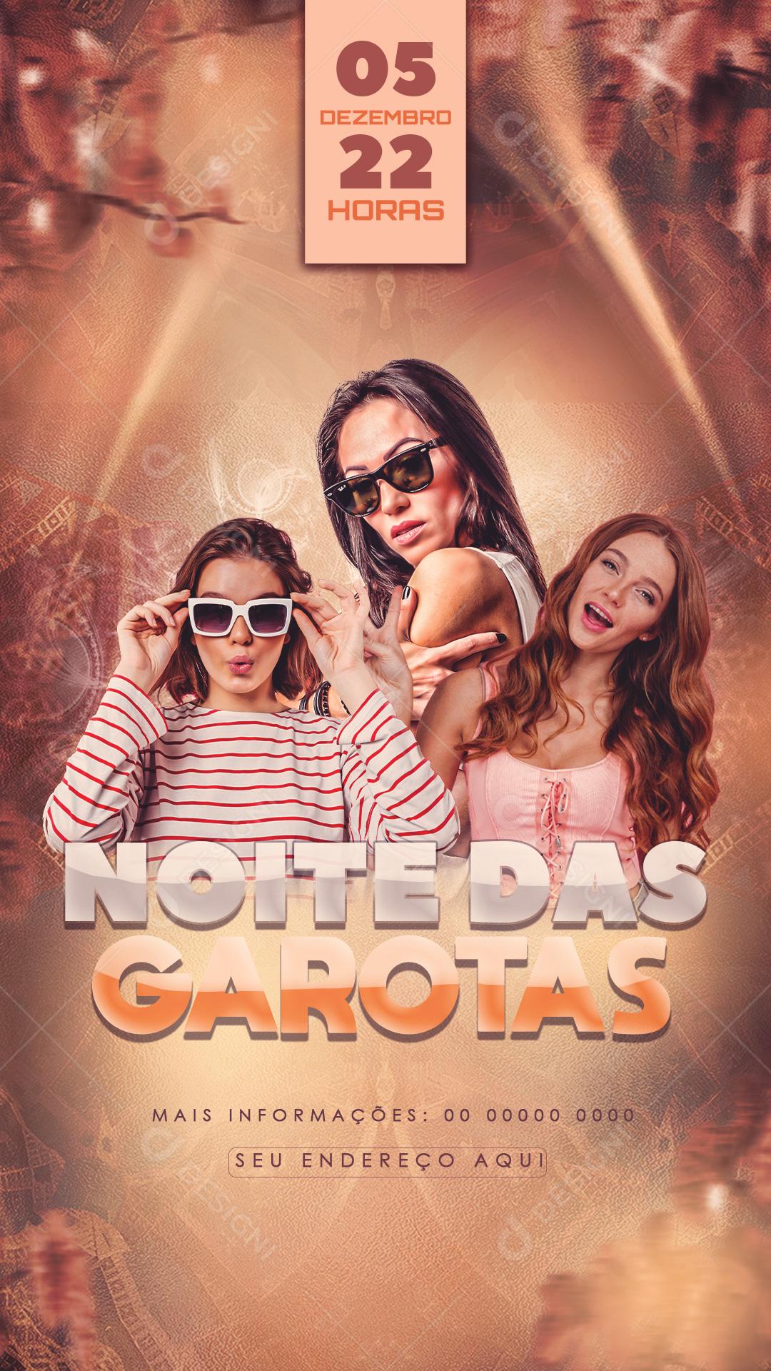 Feed Flayer Noite das Garotas Social Media PSD Editável
