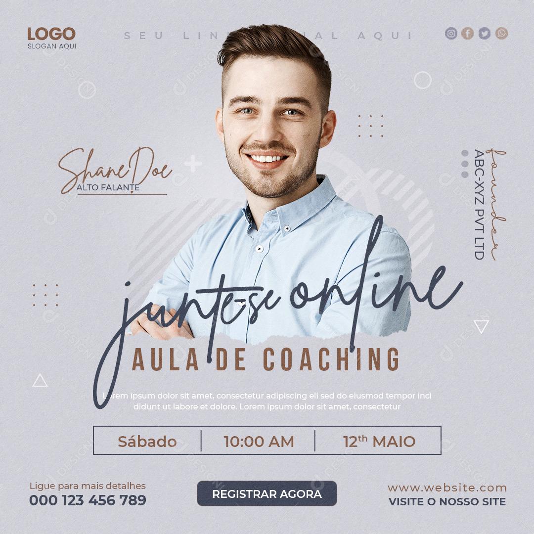 Post Feed Social Media Coaching Classes Editable PSD