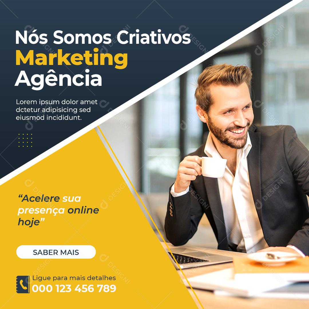 Post Feed Agencia de Marketing Digital Social Media PSD Editável