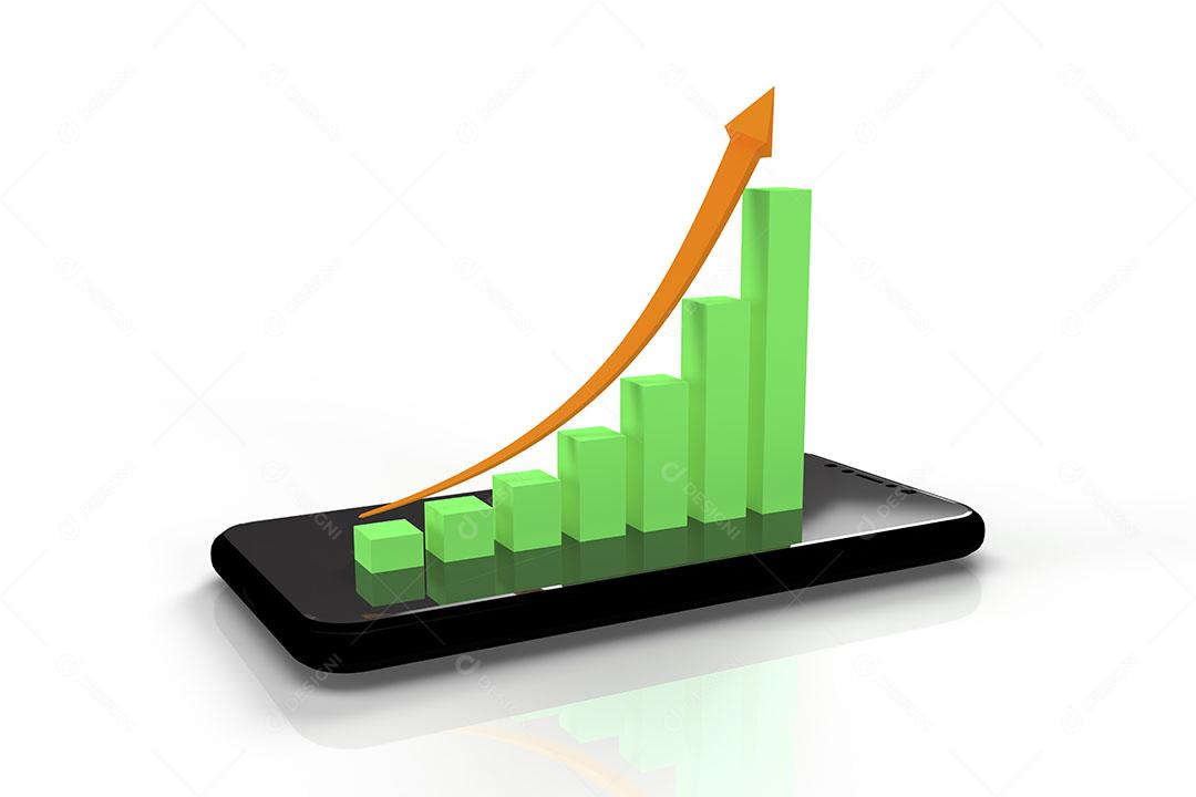 Gráfico do Mercado de Ações Em Tendência Ascendente Imagem JPG