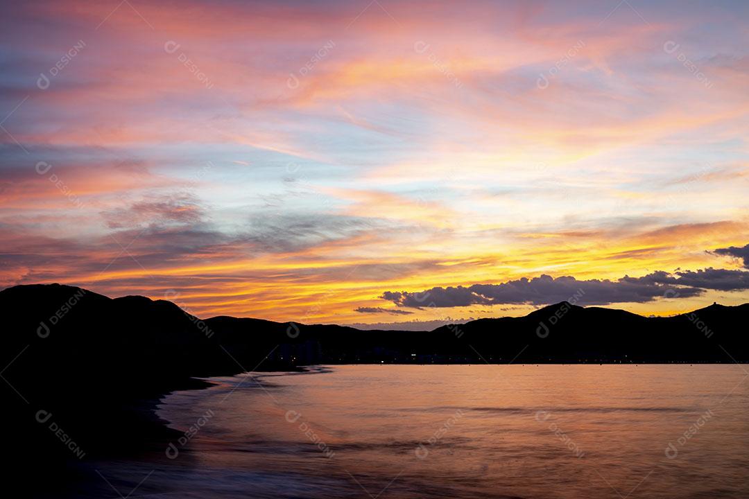 Vista do Céu do Amanhecer Em Roses, Espanha Imagem JPG