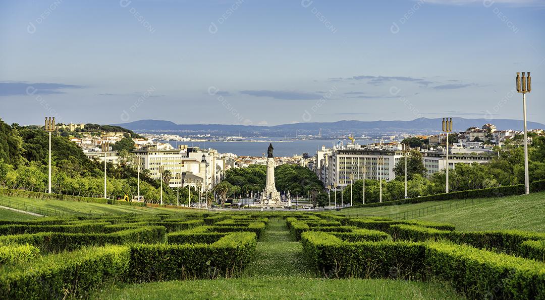 Miradouro do Parque Eduardo Vii Em Lisboa, Portugal Imagem JPG