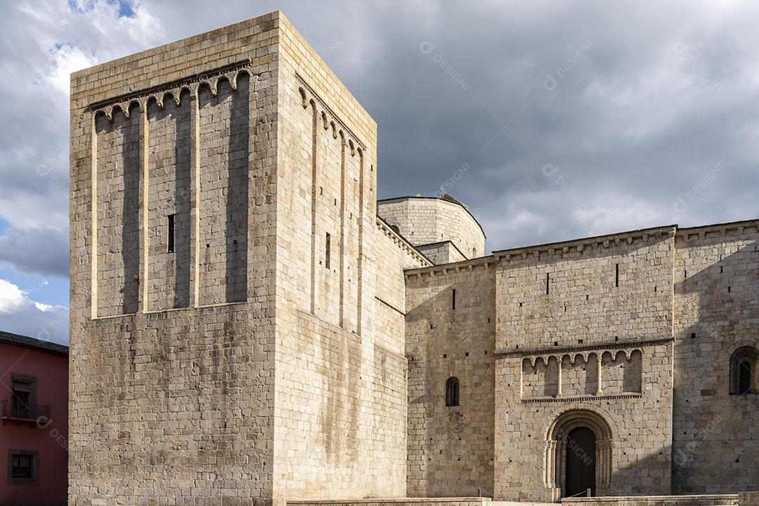 Exterior da Catedral de La Seu d Urgel, na Catalunha, Espanha Imagem JPG