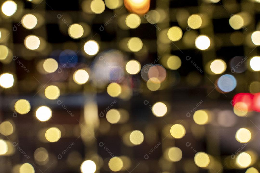 Textura de Círculos de Luz Desfocados - Efeito Bokeh Imagem JPG