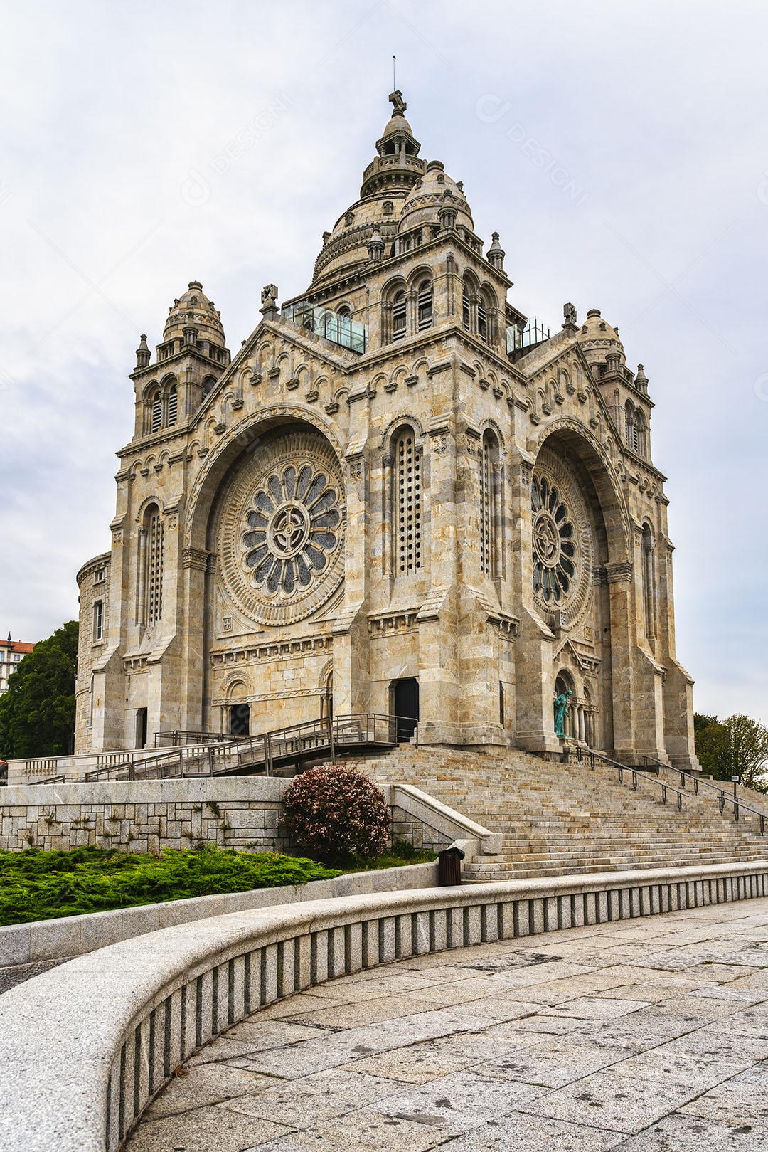 Vista da Basílica de Santa Luzia Em Viana do Castelo, Portugal Imagem JPG