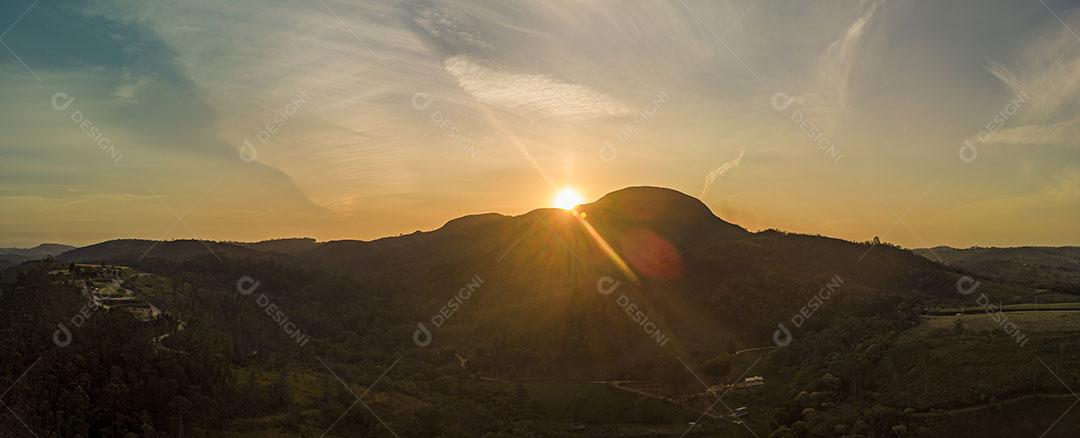 Paisagem Montanha Por do Sol Imagem JPG