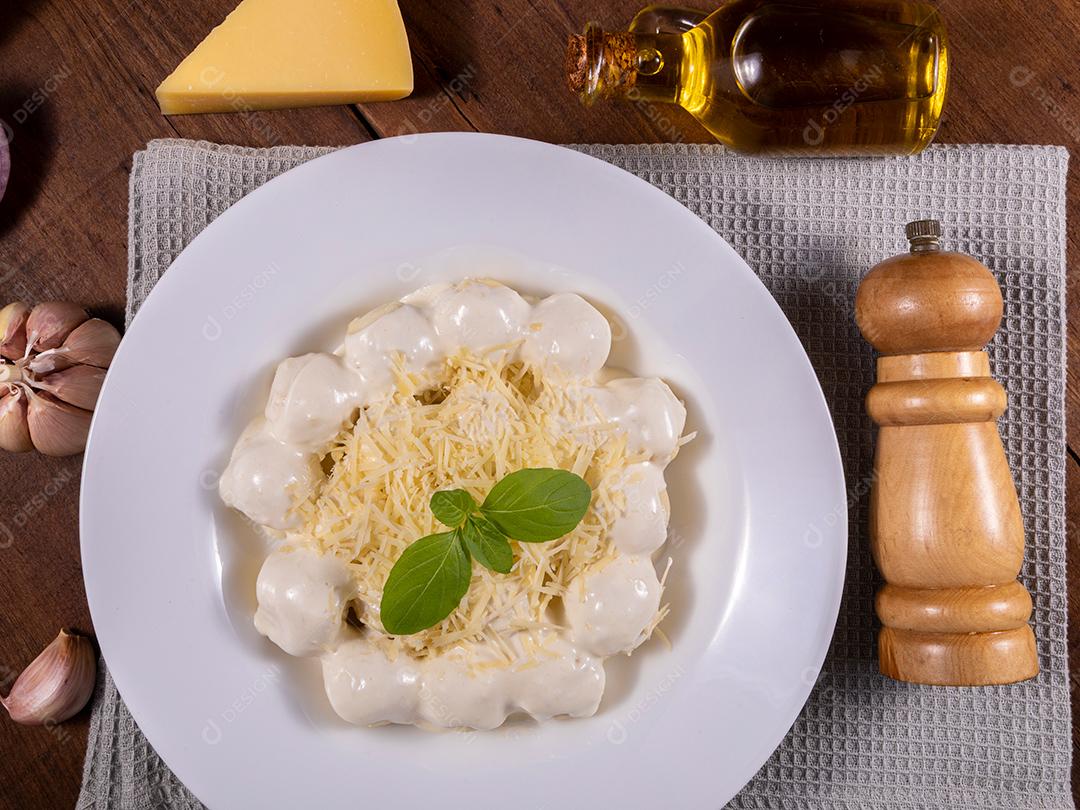 Restaurante Nhoque Molho Branco Imagem JPG