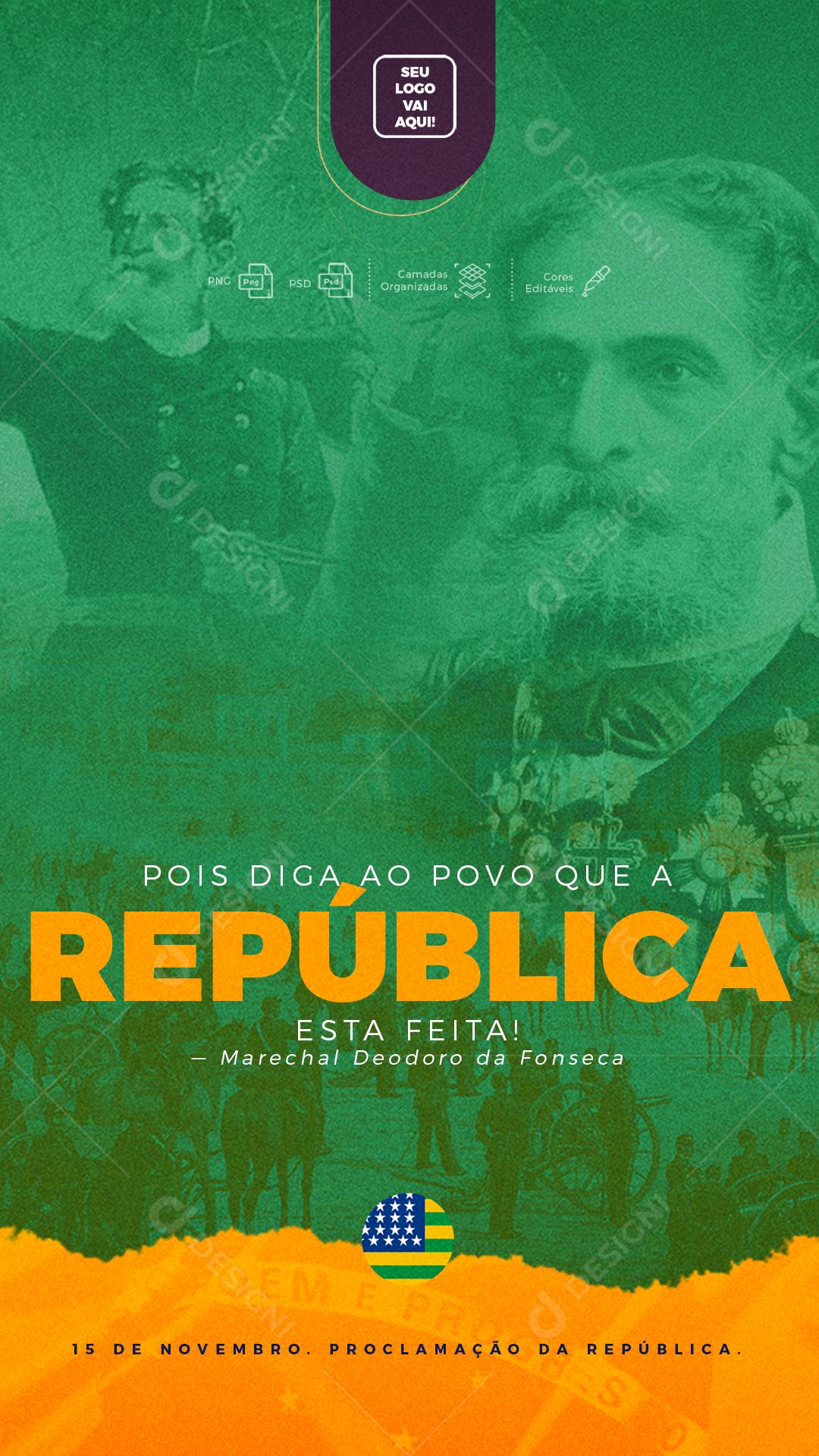 Pois Diga Para O Povo Que A Republica Esta Feita Social Media PSD Editável