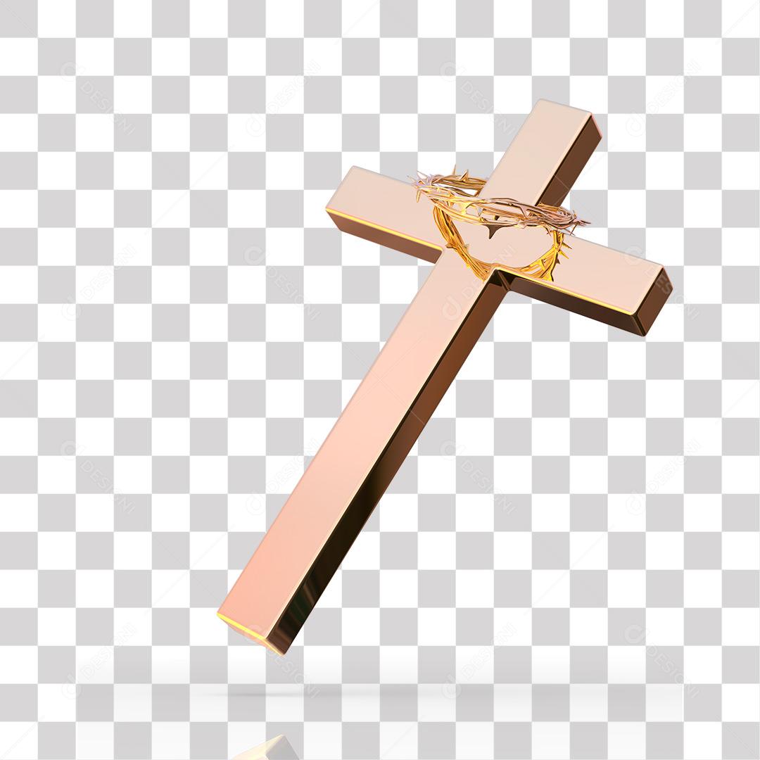 Cruz Elemento 3D Para Composição PNG Transparente