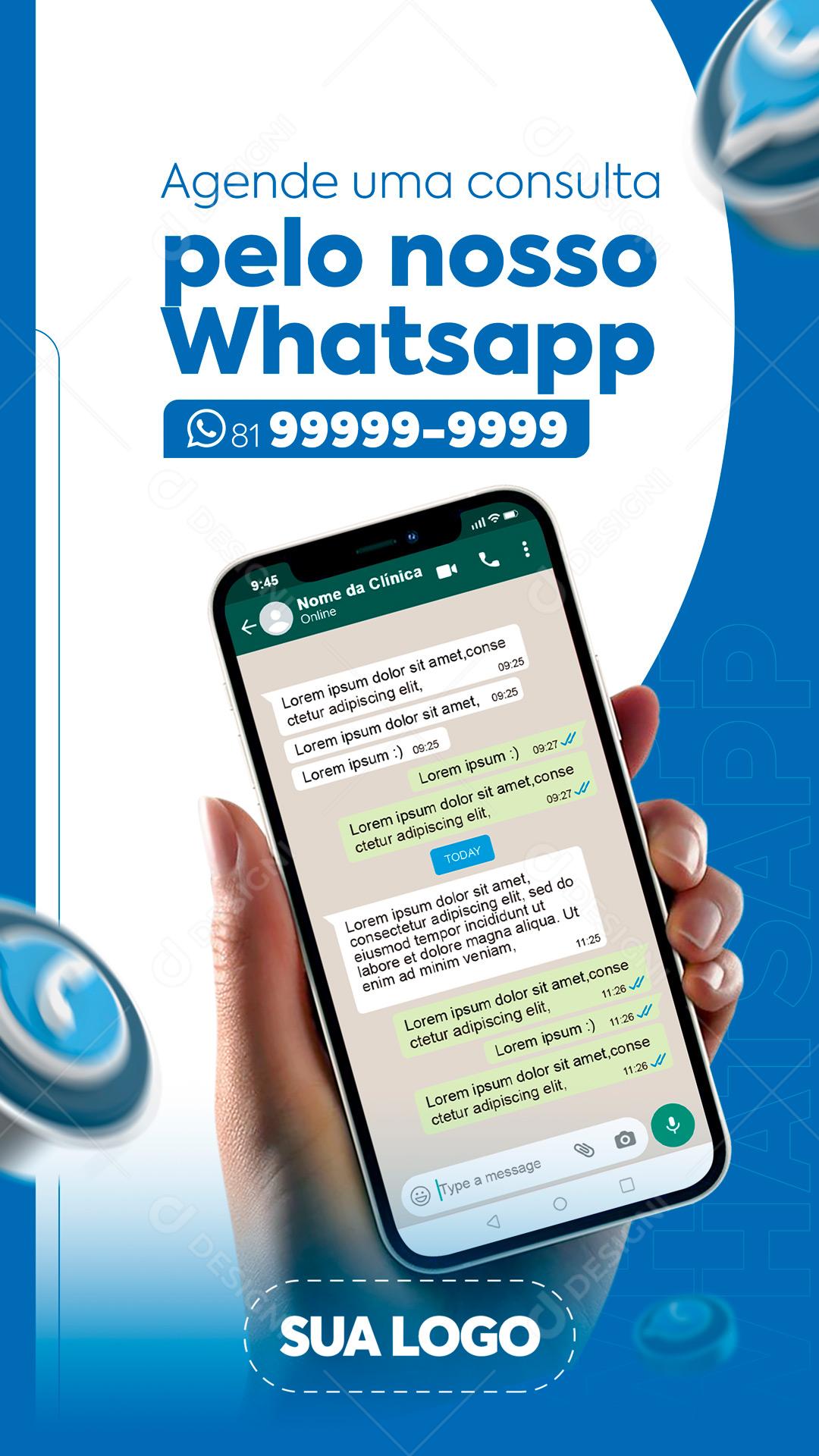 Post story Odontologia Dentista Social Media PSD Editável