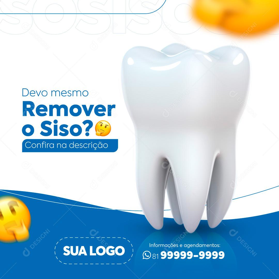 Post Feed Odontologia Dentista Social Media PSD Editável