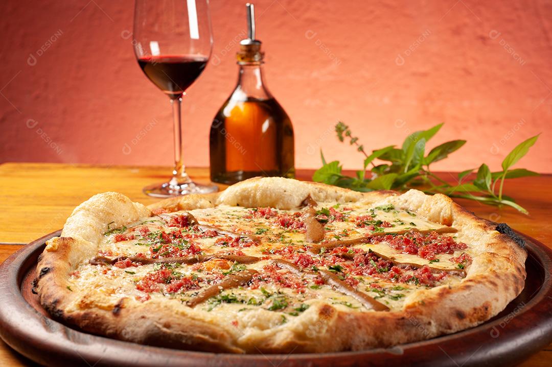 Pizza Sobre Pizza Bandeja De Metal