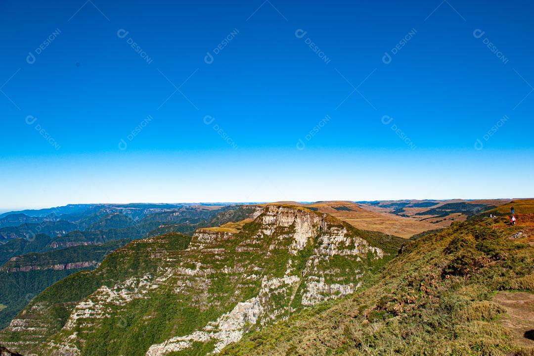 Paisagem Montanhas Céu Limpo Imagens JPG