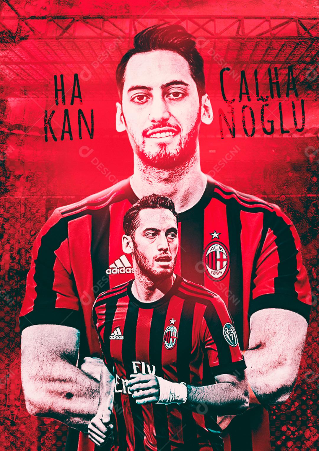 Post Flyer Jogador de Futebol Social Media PSD Editável