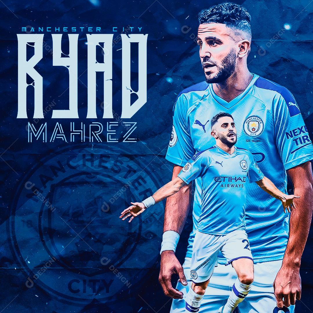 Post Flyer Jogador de Futebol Social Media PSD Editável