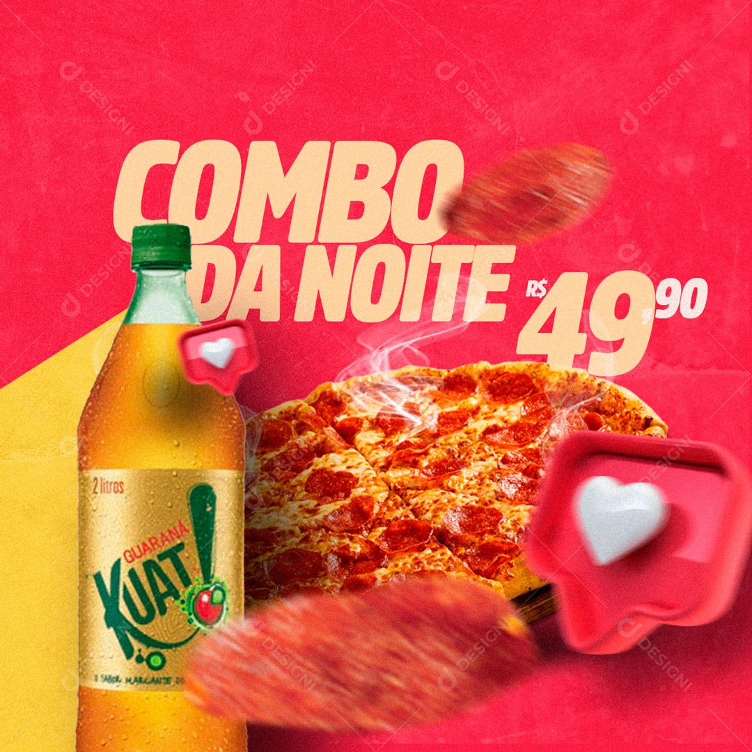 Combo Da Noite 50R$ Pizza E Refrigerante Social Media PSD Editável