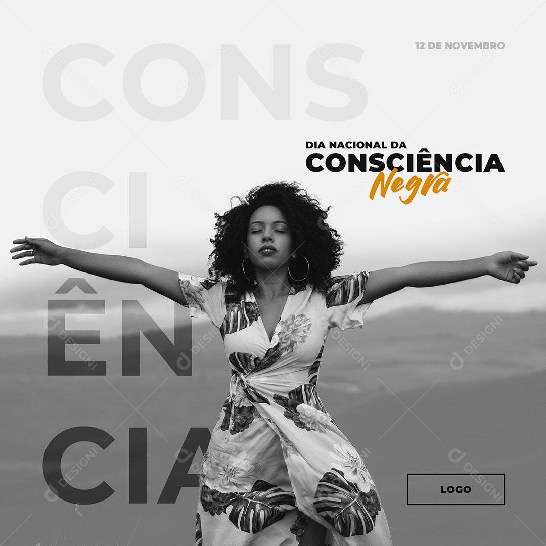 Social Media Data Comemorativa Dia da Consciência Negra PSD Editável