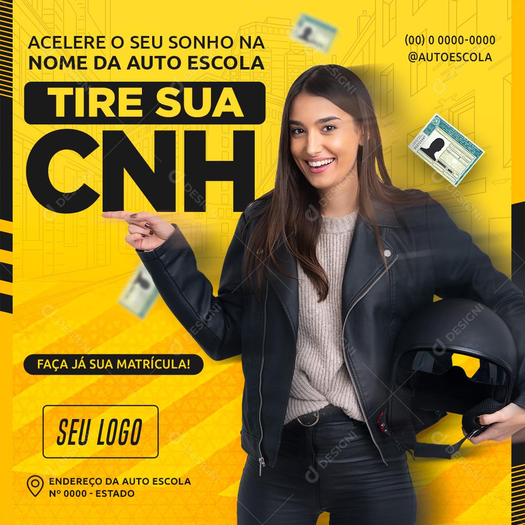 Acelere Seu Sonho Tire Sua CNH Social Media PSD Editável