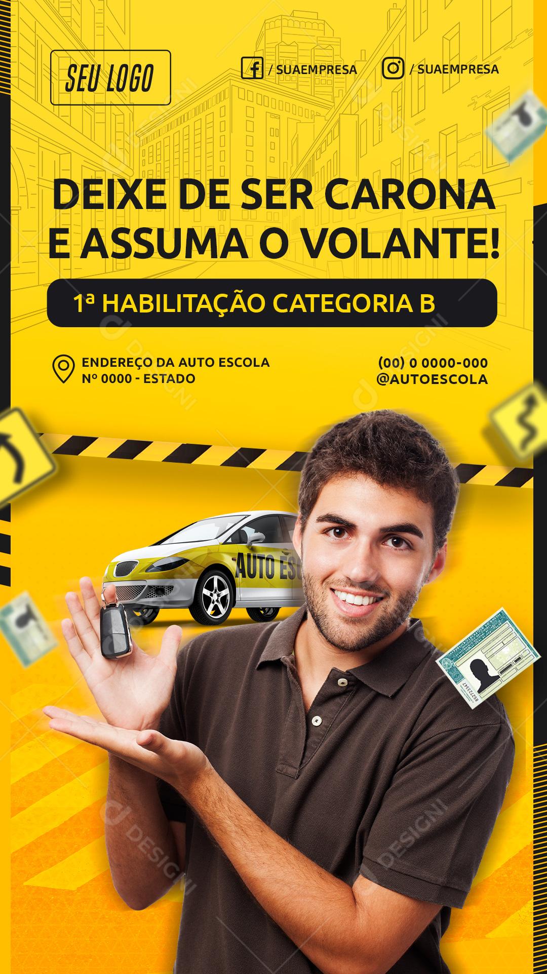 Deixe De Ser Carona E Assuma O Volante Social Media PSD Editável