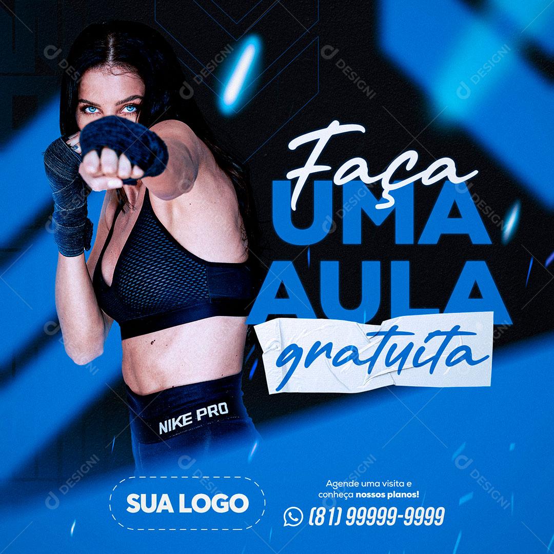 Social Media Academia Faça Uma Aula Gratuita PSD Editável