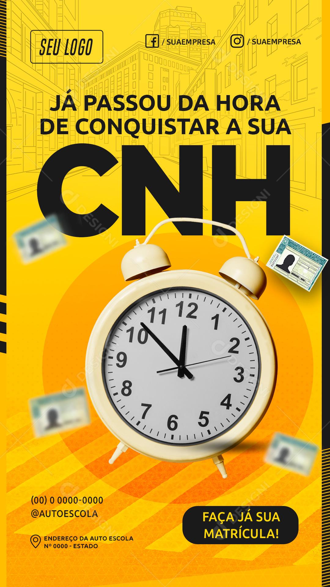 Já Passou Da Hora De Conquistar A Sua CNH Social Media PSD Editável