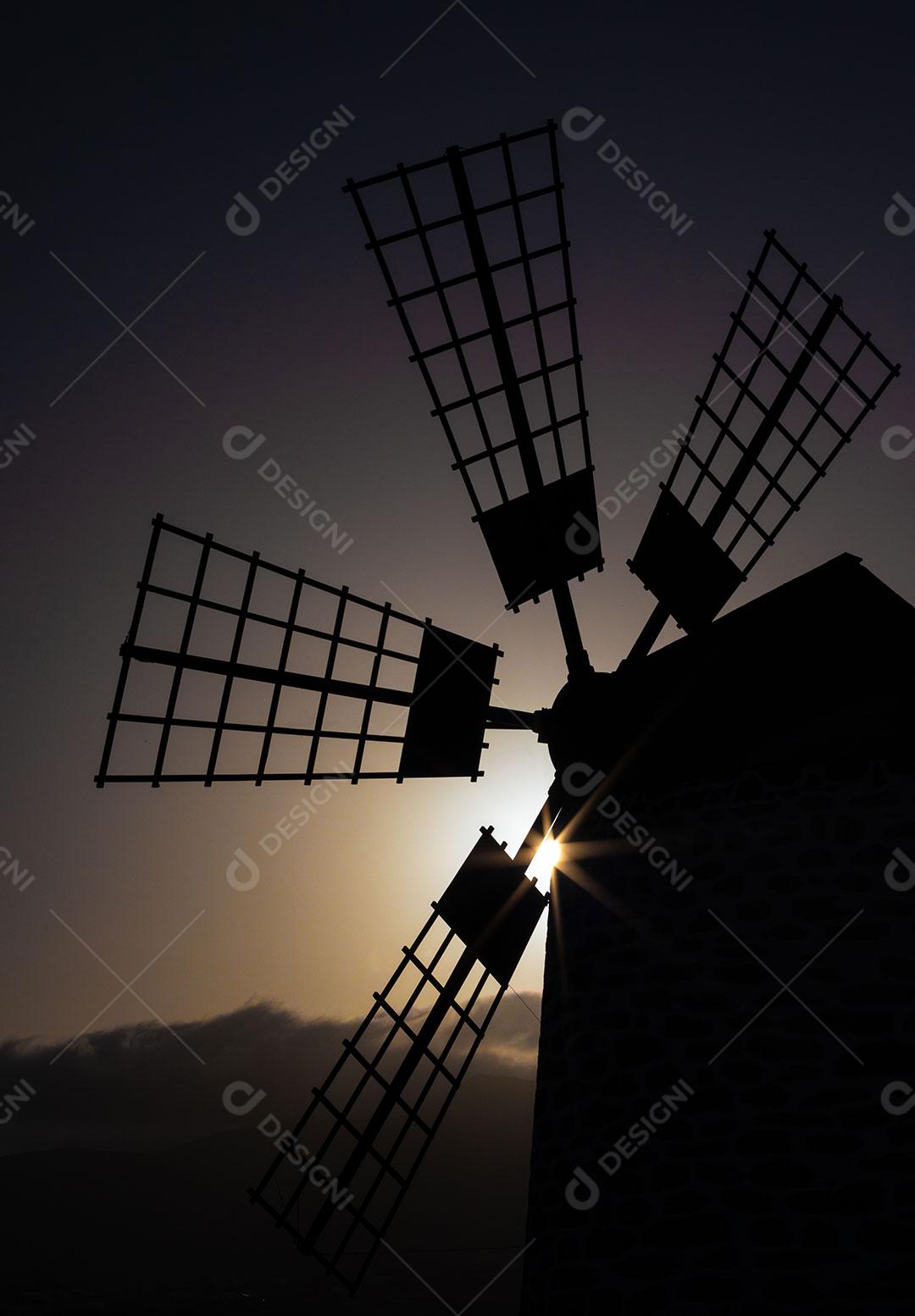 Foto Moinhos Vento Fuerteventura Contraluz Imagem JPG