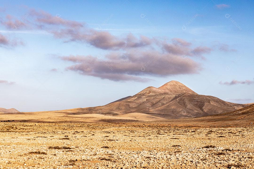 Foto Paisagem Desértica Montanhas Vulcânicas Fuerteventura Ilhas Canárias Imagem JPG