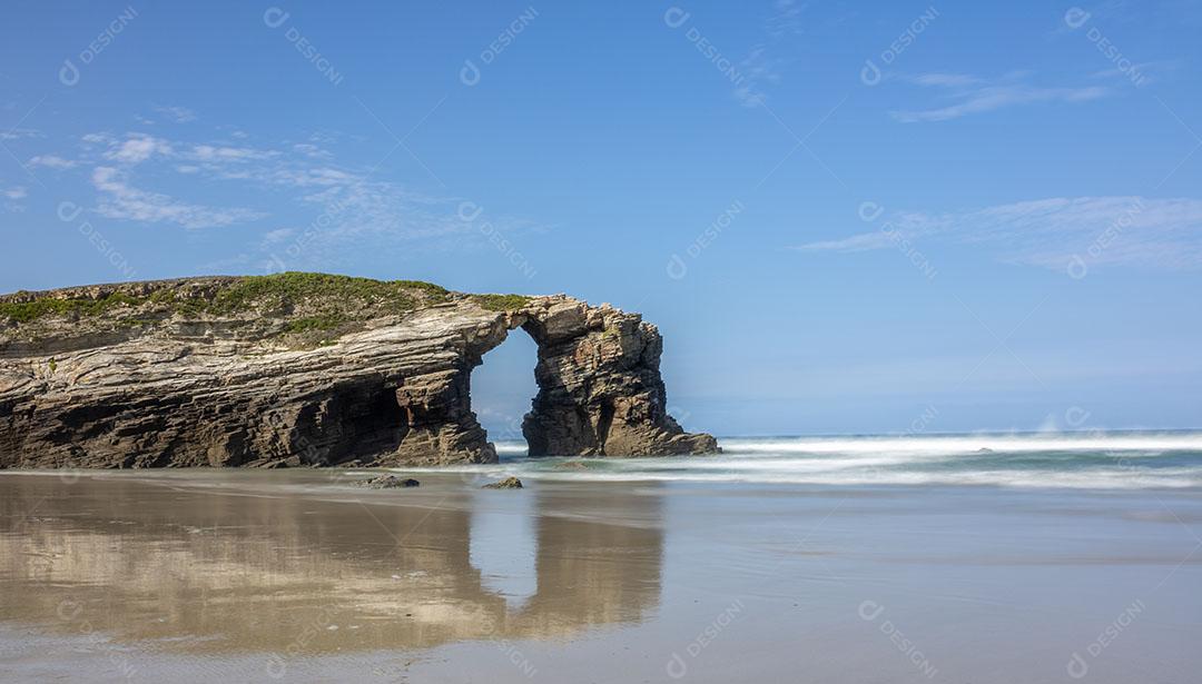 Foto Praia Catedrais Ribadeo Galiza Espanha Atração Turística Imagem JPG