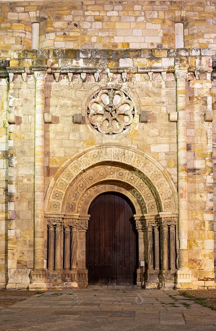 Foto Arco Porta Igreja Cidade Zamora Espanha Imagem JPG