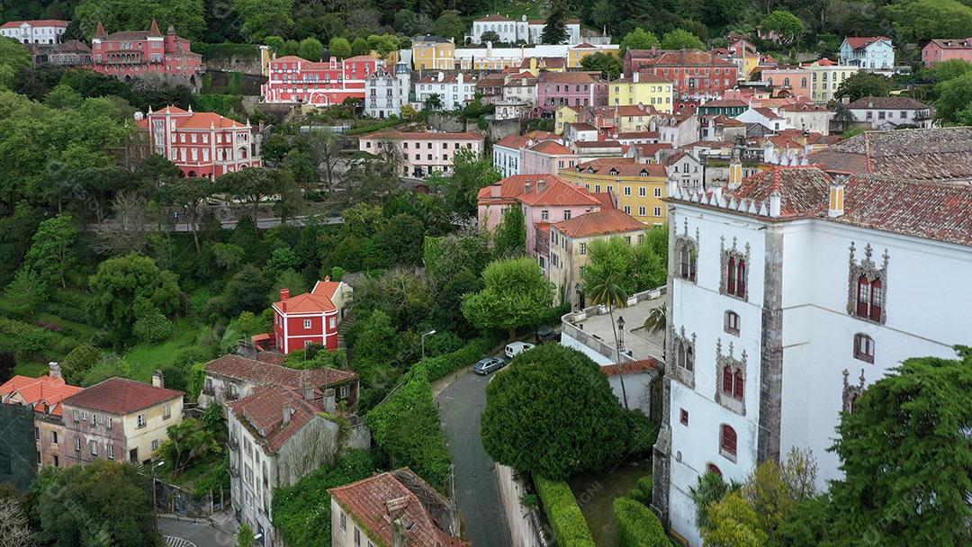 Foto Vista Aérea Sintra Portugal Palácio Nacional Imagem JPG