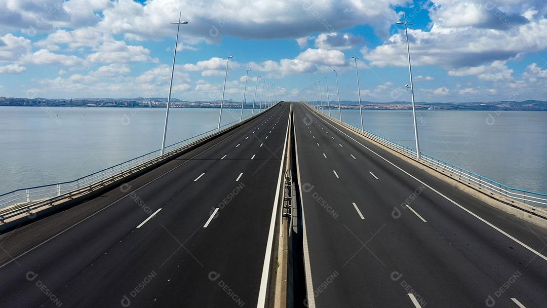 Foto Vista Aérea Ponte Lisboa Portugal Imagem