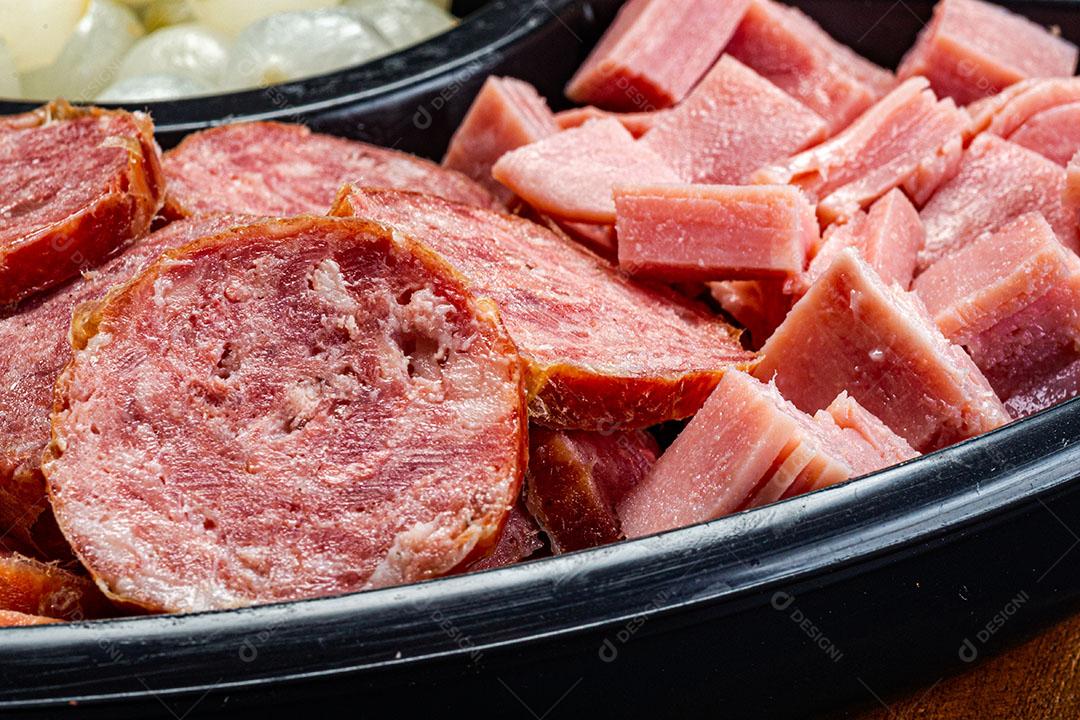 Foto Comida Porção Salame Comida Típicas Imagem JPG