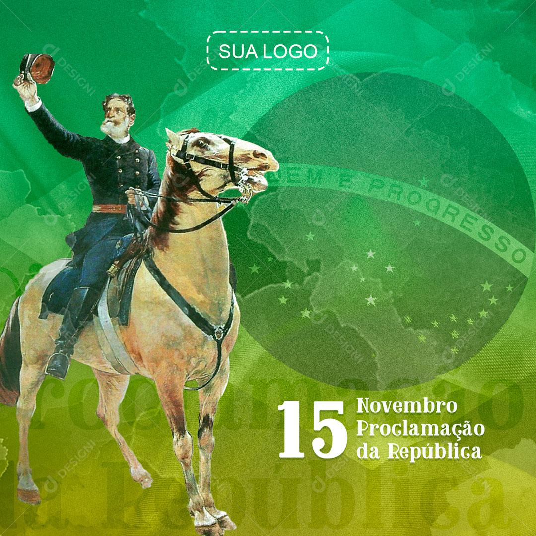 Social Media Feed Data Comemorativa Proclamação da república 15 de Novembro PSD Editável