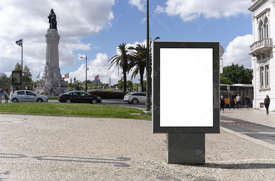 Foto Outdoor Vazio Cidade Simulação para Publicidade Imagem JPG