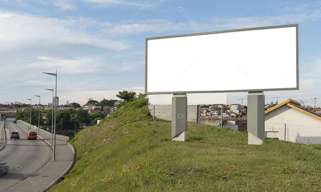 Foto Outdoor Vazio Cidade Simulação para Publicidade Imagem JPG