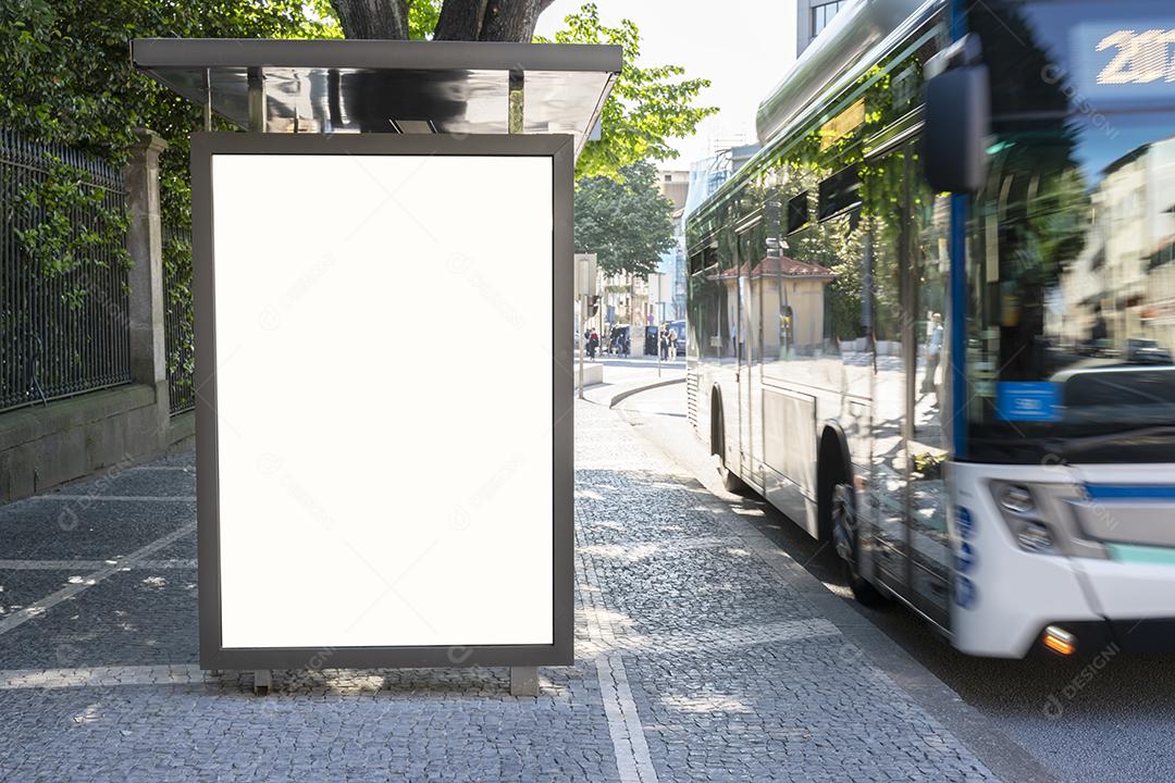 Foto Outdoor Vazio Cidade Simulação para Publicidade Imagem JPG