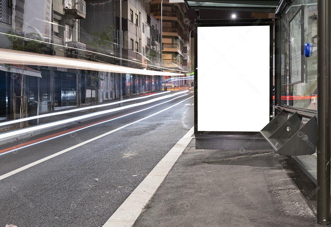 Foto Outdoor Vazio Cidade Simulação para Publicidade Imagem JPG