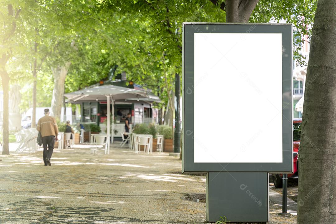 Foto Outdoor Vazio Cidade Simulação para Publicidade Imagem JPG