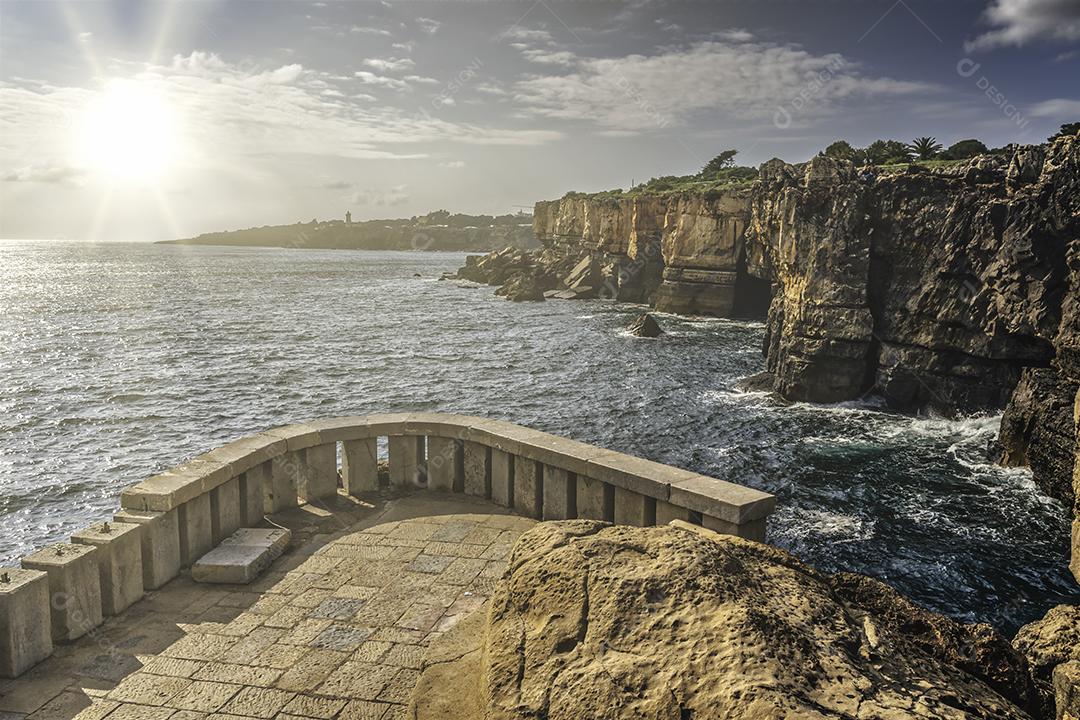 Foto Vista Boca do Inferno Ao Pôr do Sol Cascais Imagem JPG