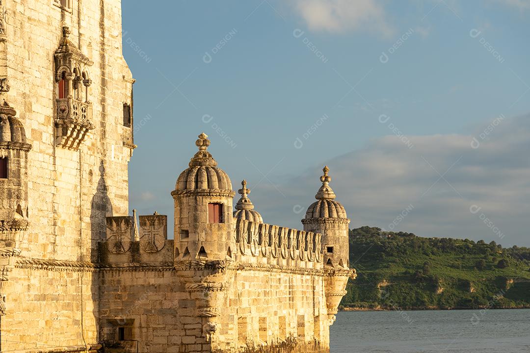 Foto Vista Torre Belém Lisboa Portugal Pôr do Sol Imagem JPG