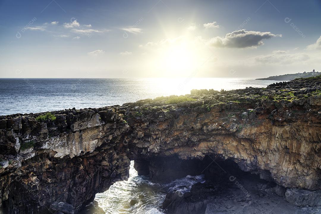 Foto Vista da Boca do Inferno Pôr do Sol Cascais Portugal Imagem JPG