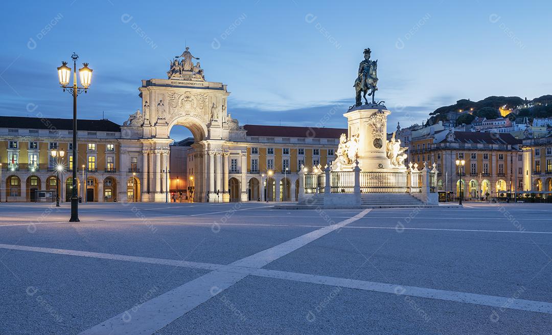 Foto Vista Praça Comércio Lisboa Portugal Imagem JPG