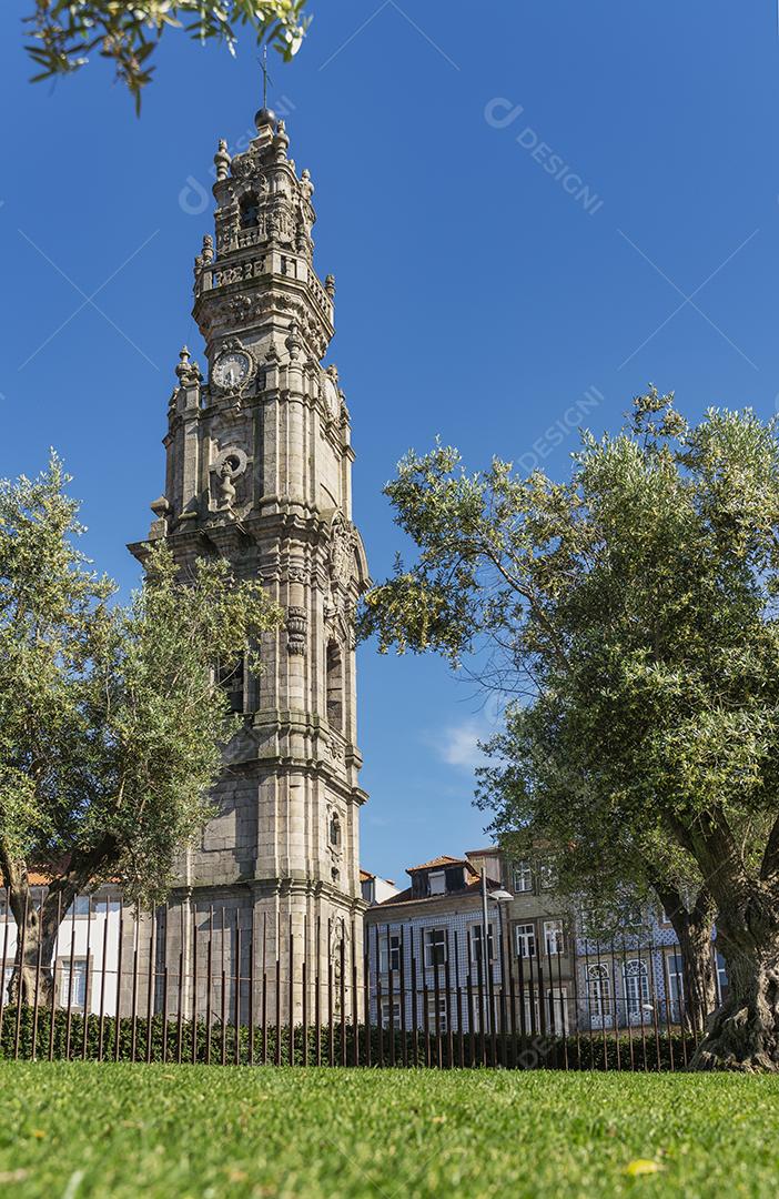 Foto Panorâmica Torre Clérigos Centro Cidade Porto Portugal Conceito Viagens Imagem JPG