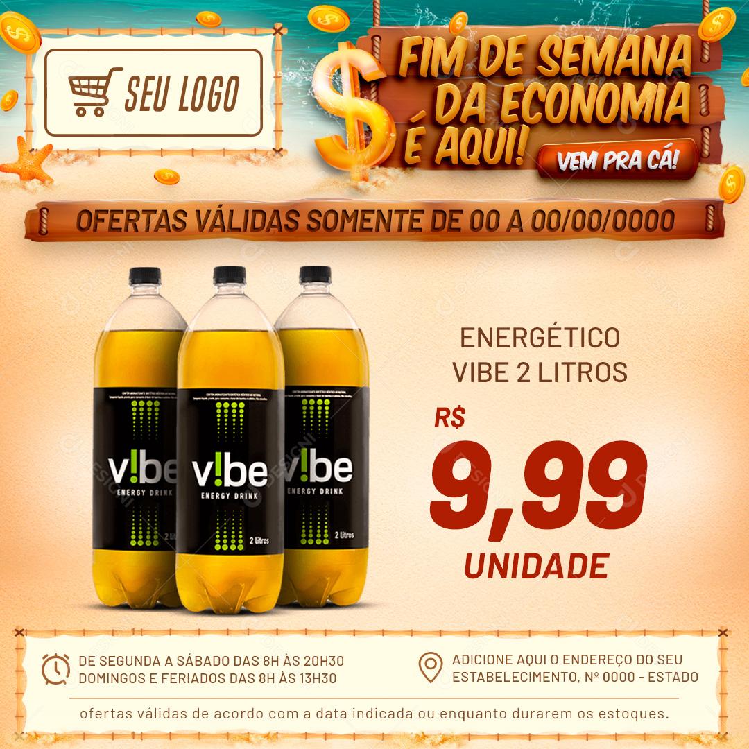 Fim De Semana Da Economia é Aqui Social  Media PSD Editável