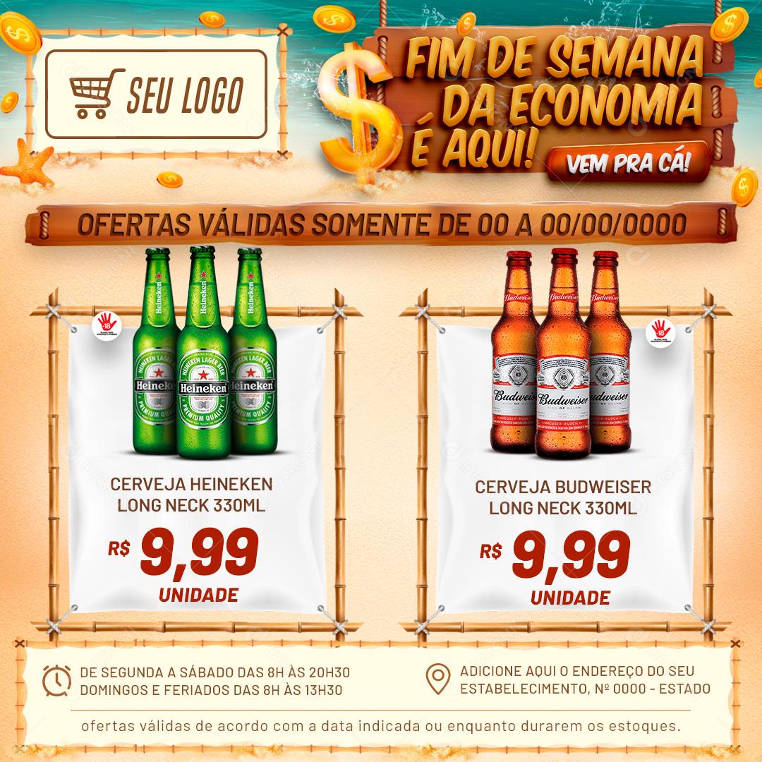 Fim De Semana Da Economia é Aqui Social  Media PSD Editável