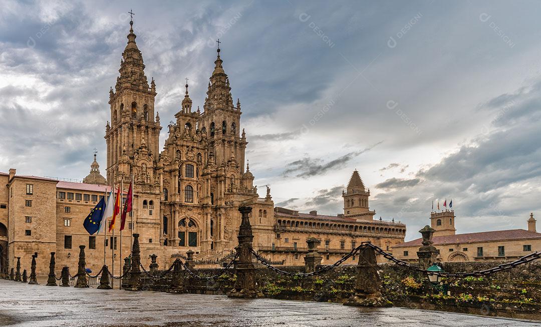 Foto Vista Panorâmica Catedral Santiago Compostela Imagem JPG