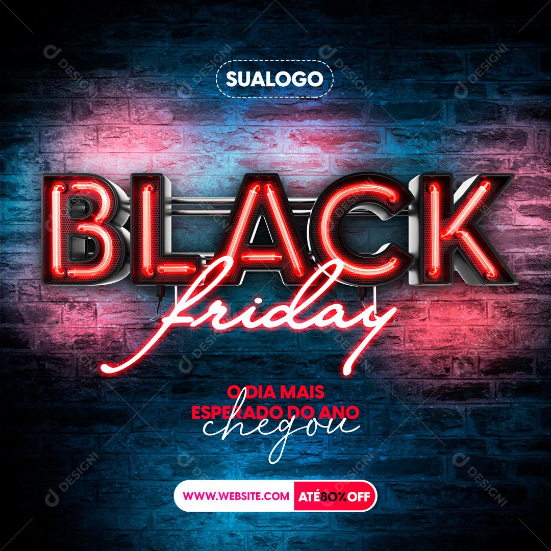 3D Stamp For Composition Black Friday November Editable PSD