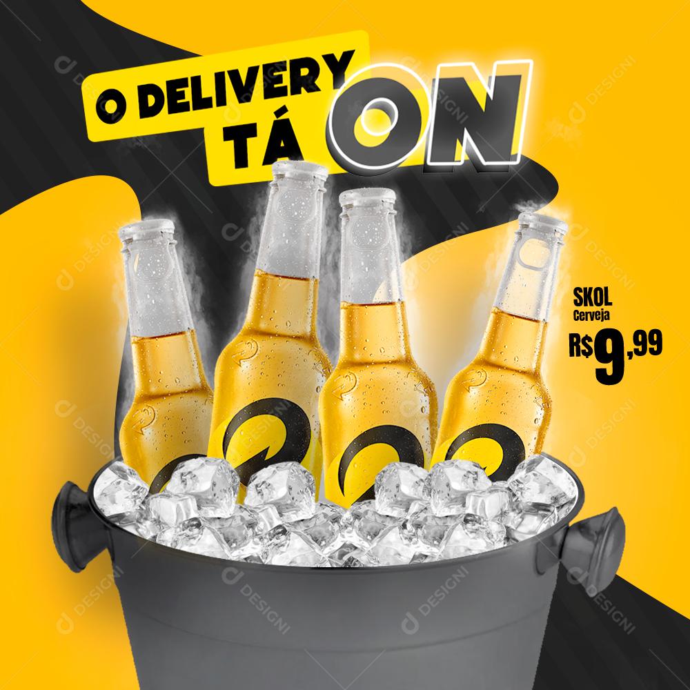 Delivery On Skol Cerveja Social Media PSD Editável Stories